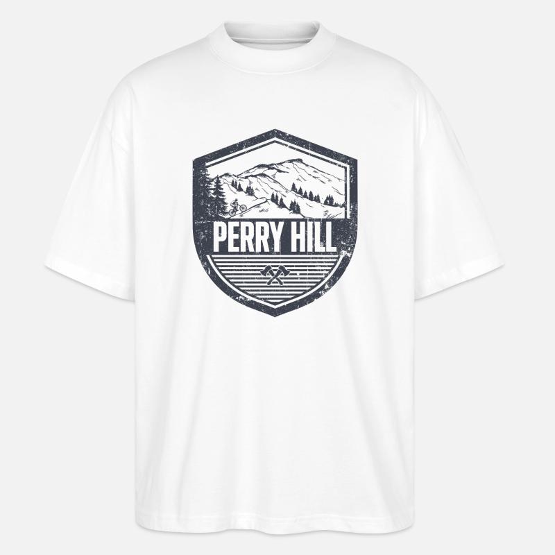 Perry Hill Bergabzeichen - Stanley/Stella Oversized Unisex Bio T-Shirt Blaster 2.0 - Weiß