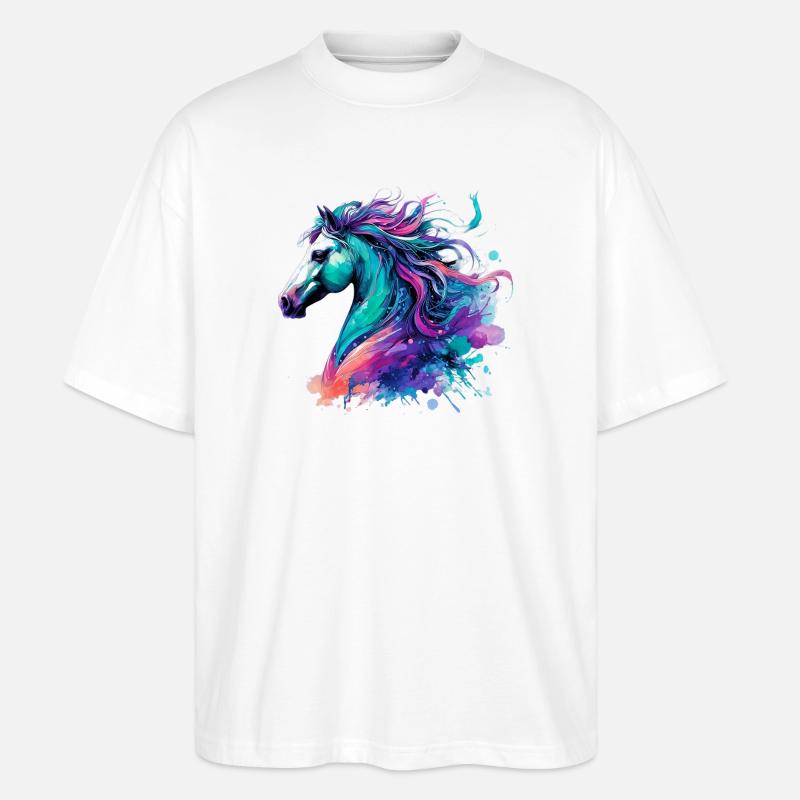 Cheval - T-shirt bio Blaster 2.0 coupe oversize Stanley/Stella Unisexe - blanc