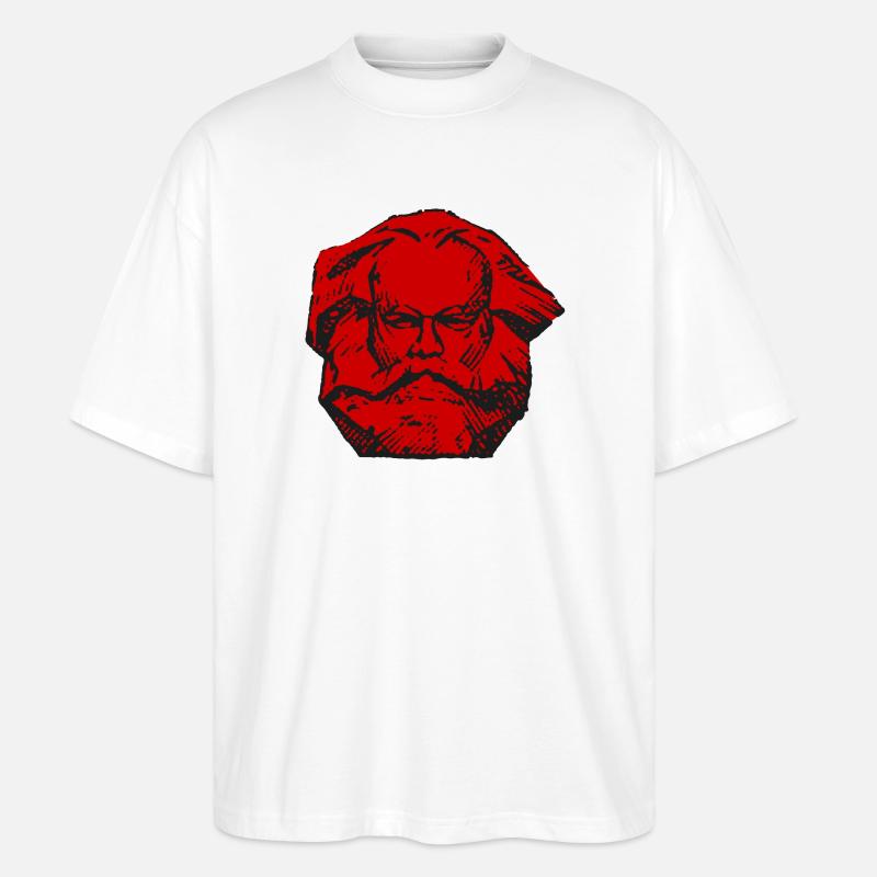 Karl Marx rouge communisme marxisme pull copie - T-shirt bio Blaster 2.0 coupe oversize Stanley/Stella Unisexe - blanc