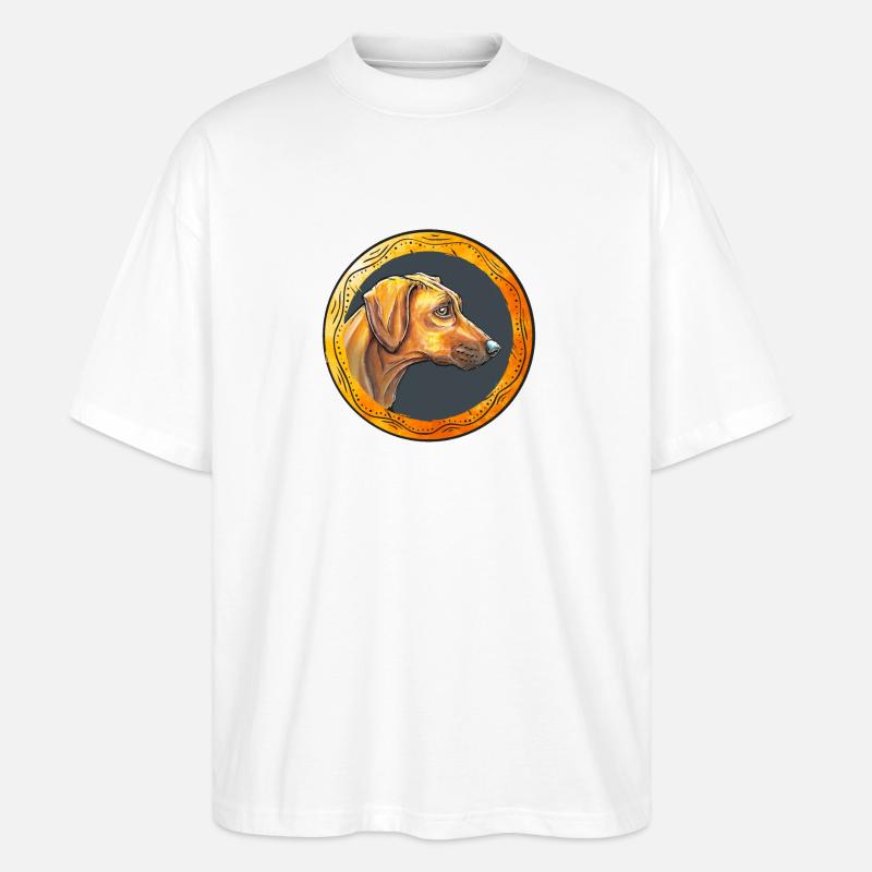 Rhodesian Ridgeback - Stanley/Stella Oversized Unisex Bio T-Shirt Blaster 2.0 - Weiß