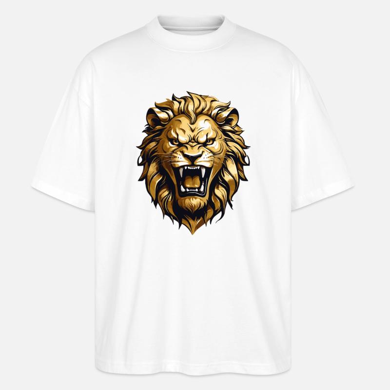 King Löwe - Stanley/Stella Oversized Unisex Bio T-Shirt Blaster 2.0 - Weiß