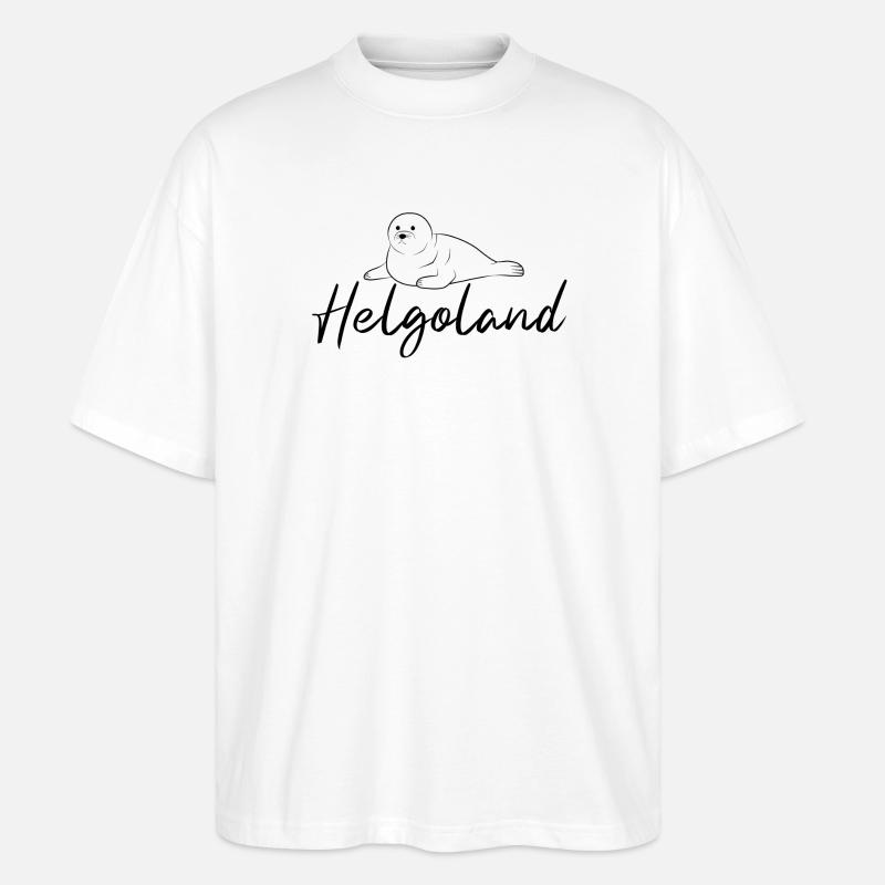 Helgoland Robbe - Stanley/Stella Oversized Unisex Bio T-Shirt Blaster 2.0 - Weiß
