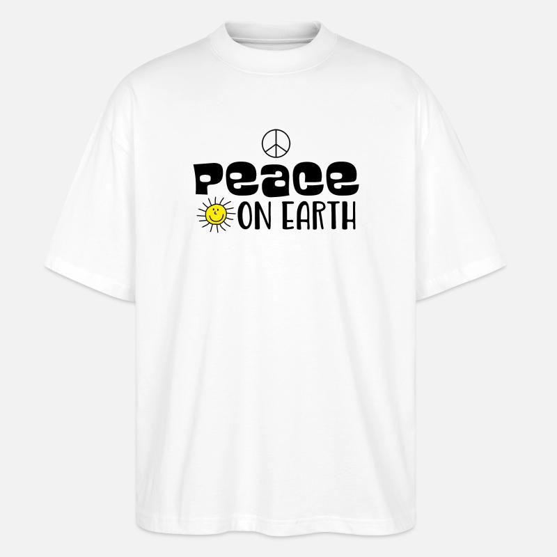 Peace on earth - Stanley/Stella Oversized Unisex Bio T-Shirt Blaster 2.0 - Weiß