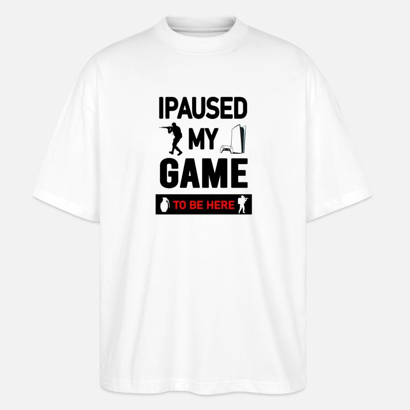 Gaming Console and Controller Graphic Design - Stanley/Stella Oversized Unisex Organic T-shirt Blaster 2.0 - white