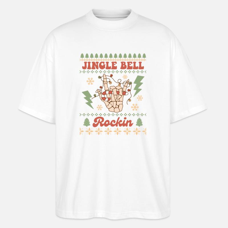 Hässlicher Weihnachtspullover - Stanley/Stella Oversized Unisex Bio T-Shirt Blaster 2.0 - Weiß