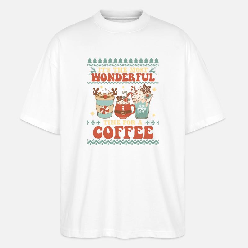 Pull de Noël moche - T-shirt bio Blaster 2.0 coupe oversize Stanley/Stella Unisexe - blanc