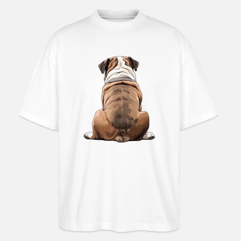 Bulldogge - Stanley/Stella Oversized Unisex Bio T-Shirt Blaster 2.0 - Weiß