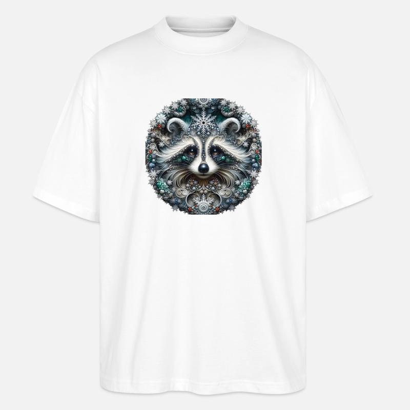 Frostbär Fraktal Muster - Stanley/Stella Oversized Unisex Bio T-Shirt Blaster 2.0 - Weiß