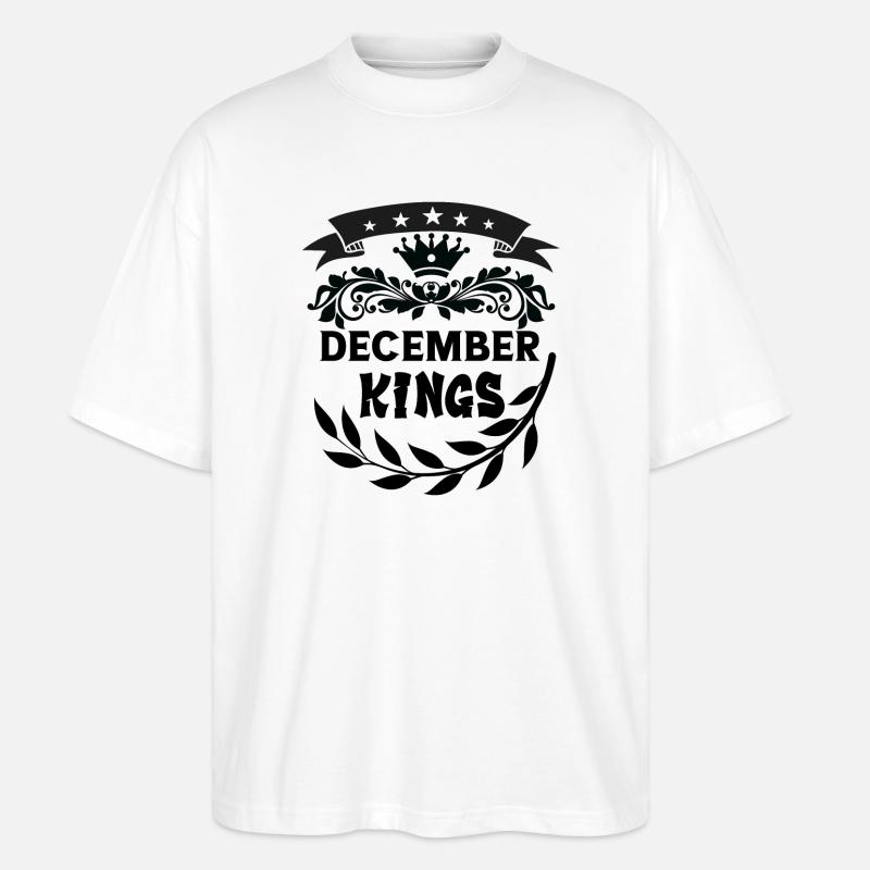 Dezember-Könige - Stanley/Stella Oversized Unisex Bio T-Shirt Blaster 2.0 - Weiß