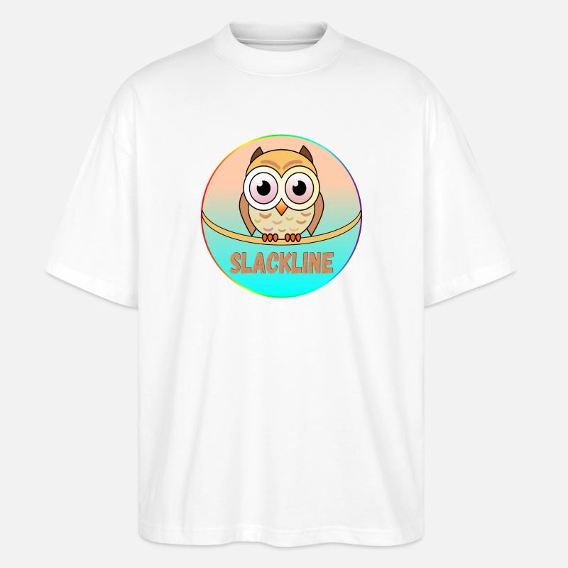 SLACKLINE EULEN - VOGEL - Stanley/Stella Oversized Unisex Bio T-Shirt Blaster 2.0 - Weiß
