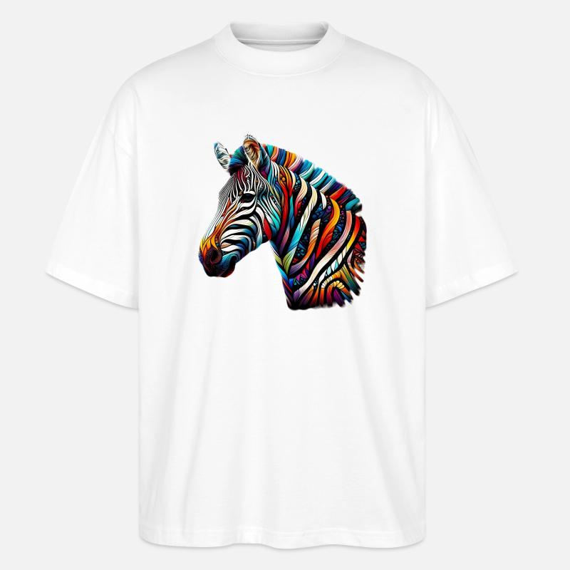 Zebra - Stanley/Stella Oversized Unisex Organic T-shirt Blaster 2.0 - white
