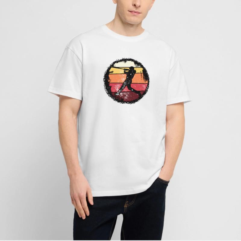 Silhouette de coucher de soleil de baseball T-shirt bio Blaster 2.0 coupe oversize Stanley/Stella Unisexe