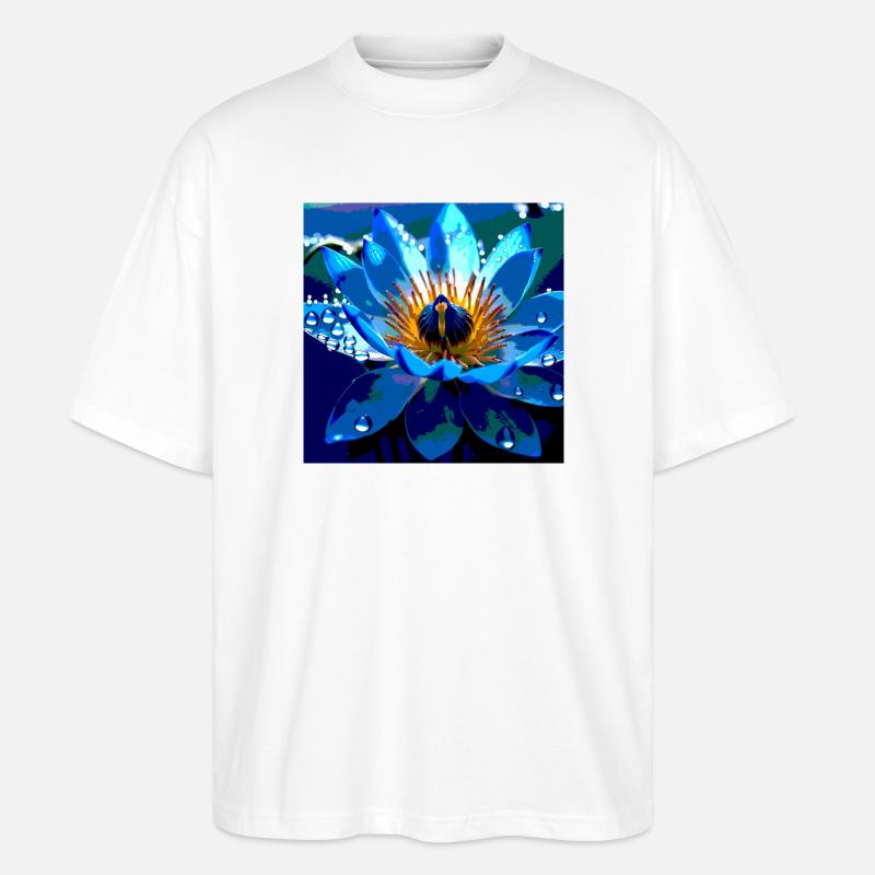 Der Blaue Lotus - Stanley/Stella Oversized Unisex Bio T-Shirt Blaster 2.0 - Weiß