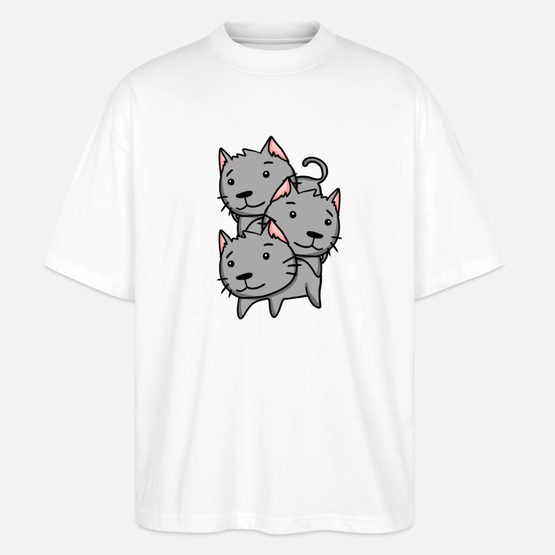 Chats - T-shirt bio Blaster 2.0 coupe oversize Stanley/Stella Unisexe - blanc