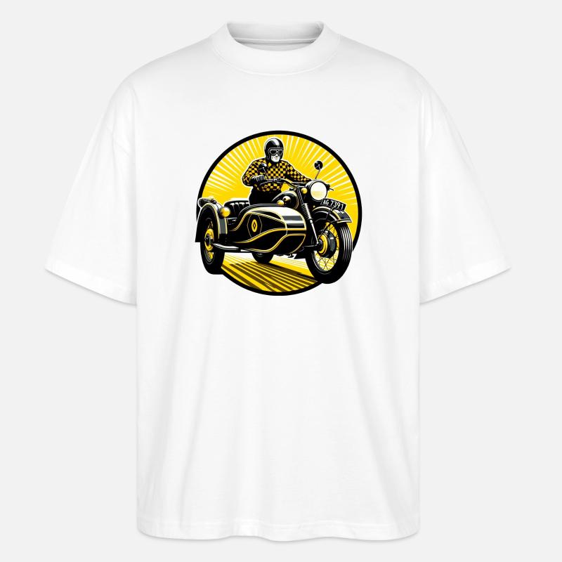 Gespannfahrer in der Sonne - Stanley/Stella Oversized Unisex Bio T-Shirt Blaster 2.0 - Weiß