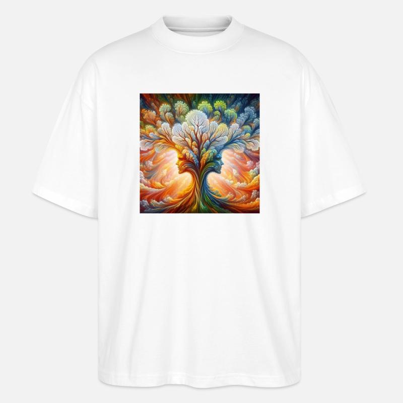 Baum des Lebens - Stanley/Stella Oversized Unisex Bio T-Shirt Blaster 2.0 - Weiß