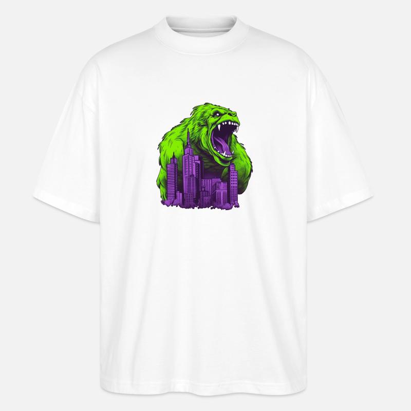 Gorilla 07 - Stanley/Stella Oversized Unisex Bio T-Shirt Blaster 2.0 - Weiß