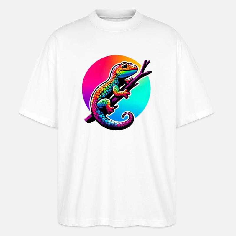 Gecko - T-shirt bio Blaster 2.0 coupe oversize Stanley/Stella Unisexe - blanc