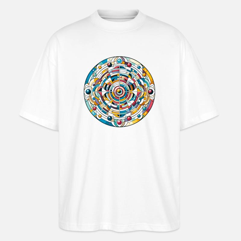 Kunterli - Bunter Lebenszyklus - Stanley/Stella Oversized Unisex Bio T-Shirt Blaster 2.0 - Weiß