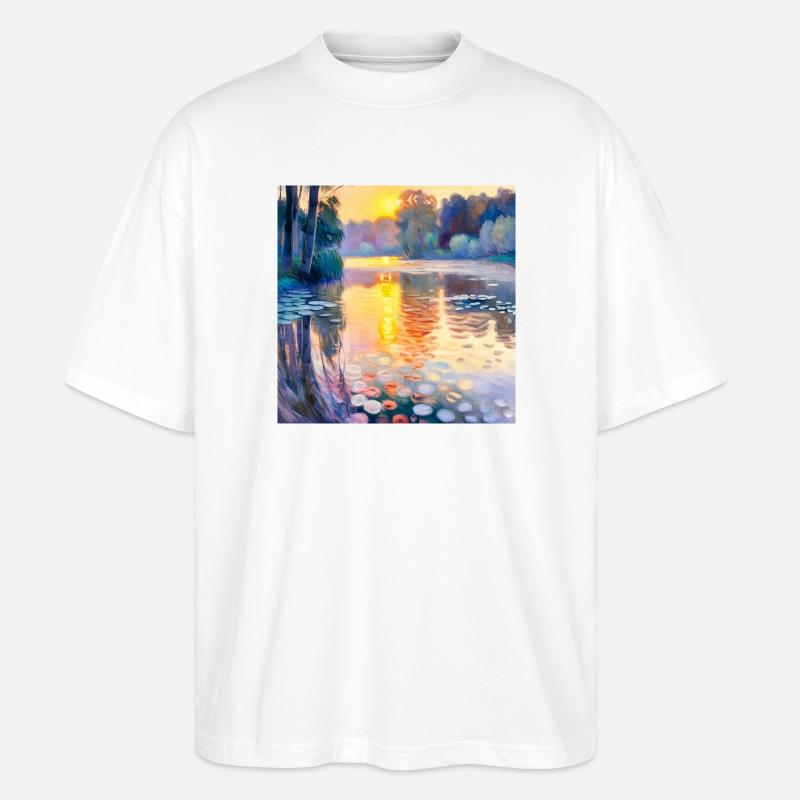 Landschafts-Impressionismus - Stanley/Stella Oversized Unisex Bio T-Shirt Blaster 2.0 - Weiß