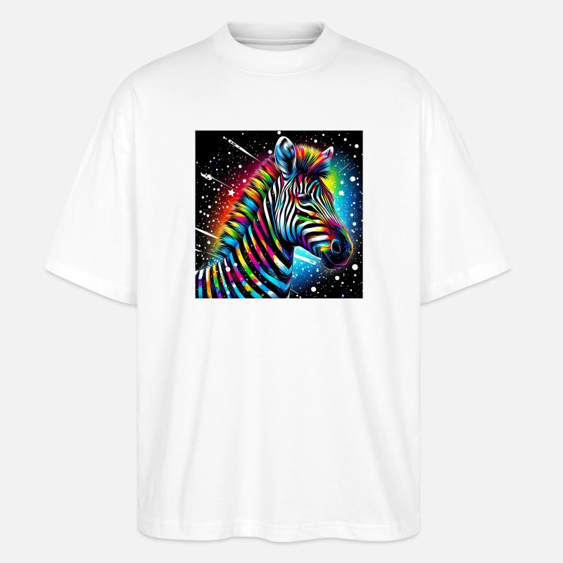 Zebra - Stanley/Stella Oversized Unisex Bio T-Shirt Blaster 2.0 - Weiß