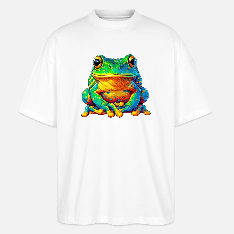 Grenouille - T-shirt bio Blaster 2.0 coupe oversize Stanley/Stella Unisexe - blanc