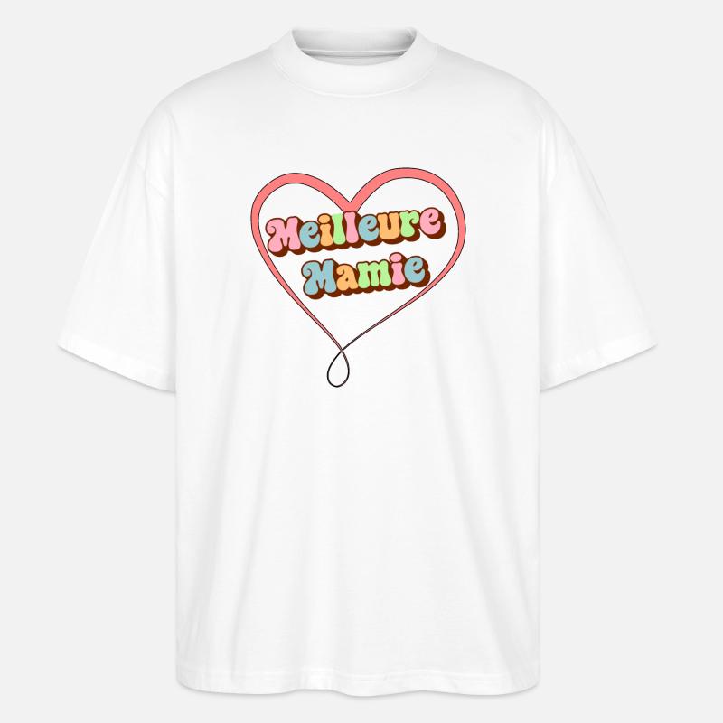 Beste Oma - Stanley/Stella Oversized Unisex Bio T-Shirt Blaster 2.0 - Weiß