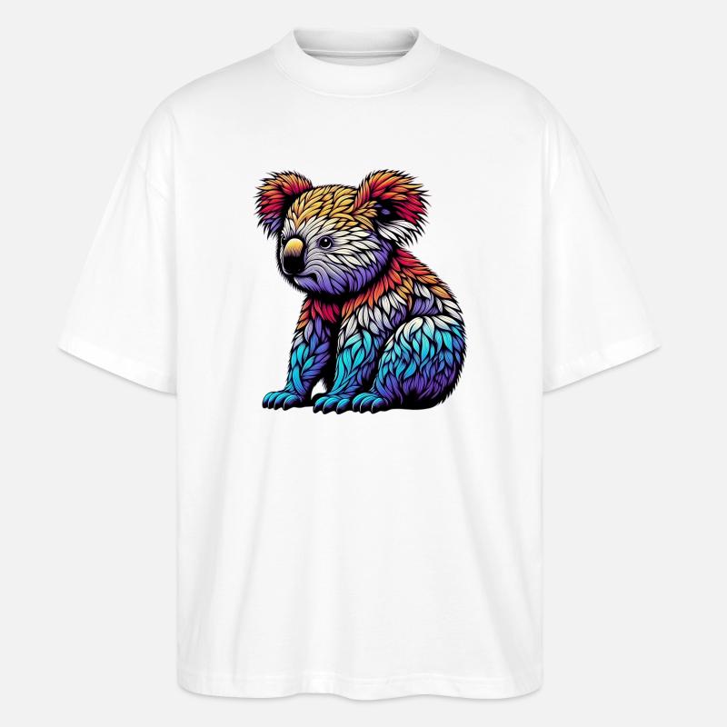 Koala - Stanley/Stella Oversized Unisex Bio T-Shirt Blaster 2.0 - Weiß