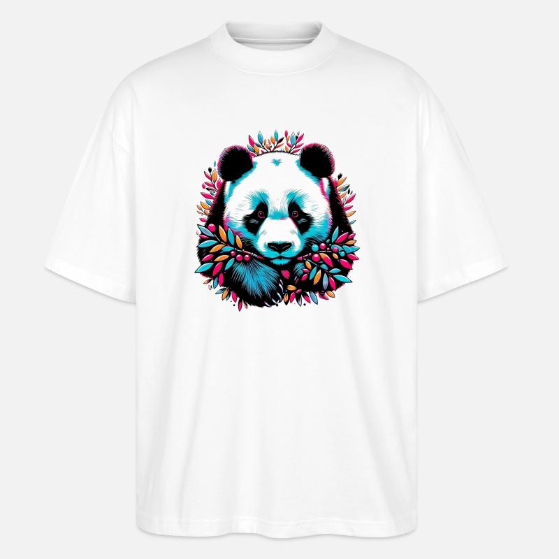 Panda - Stanley/Stella Oversized Unisex Organic T-shirt Blaster 2.0 - white