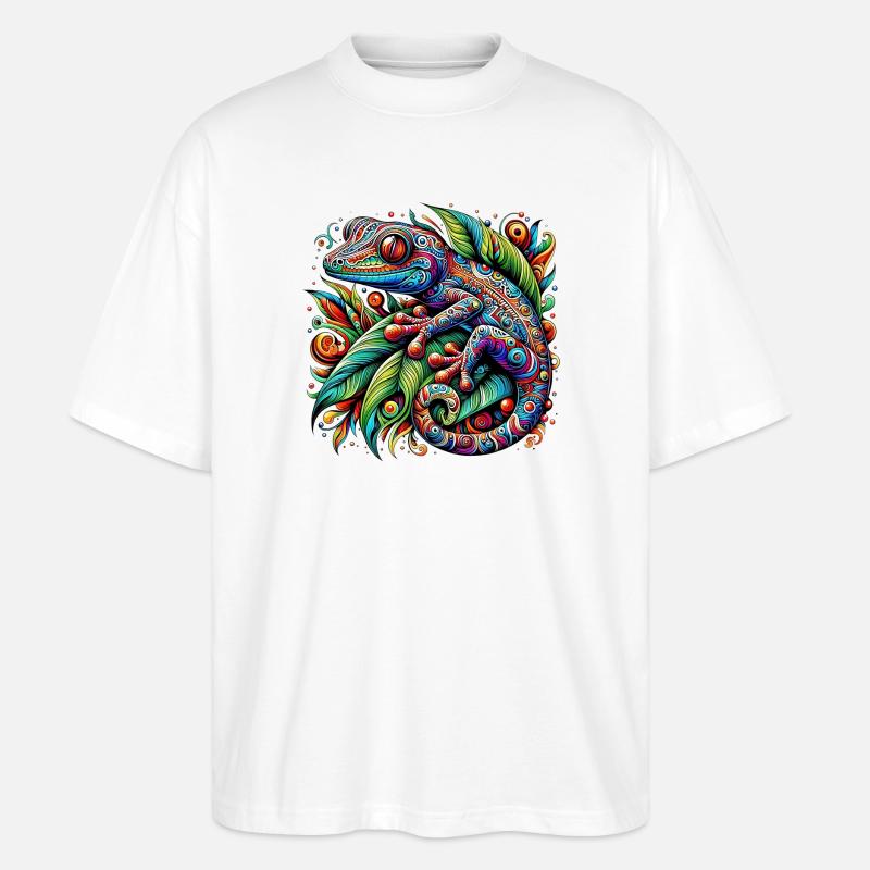 Gecko - Stanley/Stella Oversized Unisex Bio T-Shirt Blaster 2.0 - Weiß