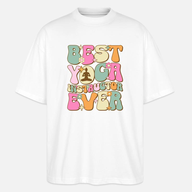 Bester Yogalehrer aller Zeiten - Stanley/Stella Oversized Unisex Bio T-Shirt Blaster 2.0 - Weiß