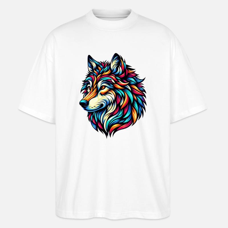 Loup - T-shirt bio Blaster 2.0 coupe oversize Stanley/Stella Unisexe - blanc