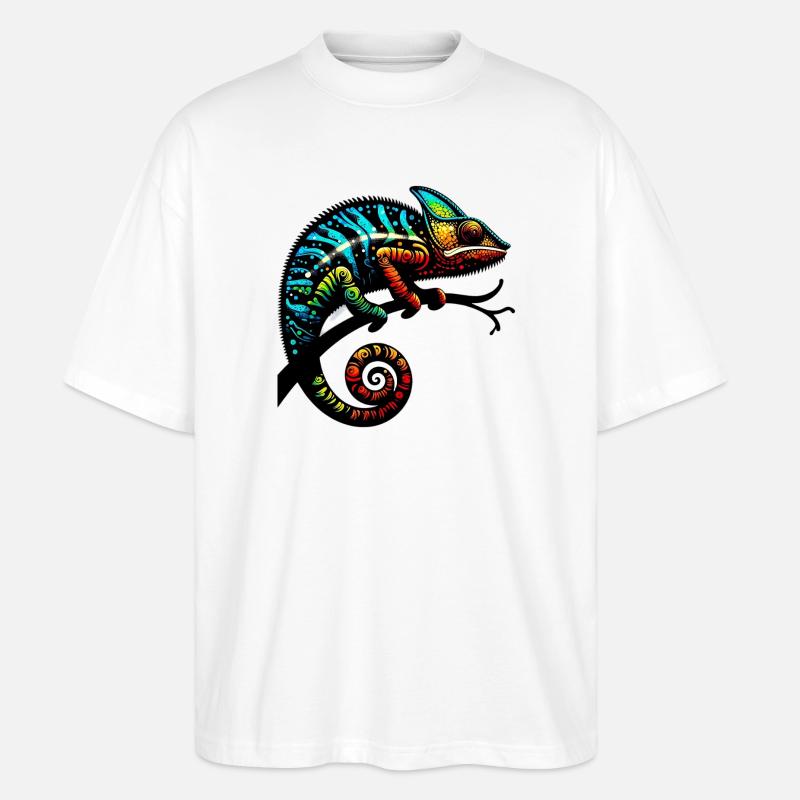 Chamäleon - Stanley/Stella Oversized Unisex Bio T-Shirt Blaster 2.0 - Weiß