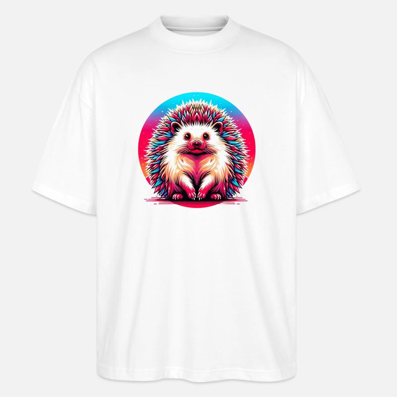 Igel - Stanley/Stella Oversized Unisex Bio T-Shirt Blaster 2.0 - Weiß