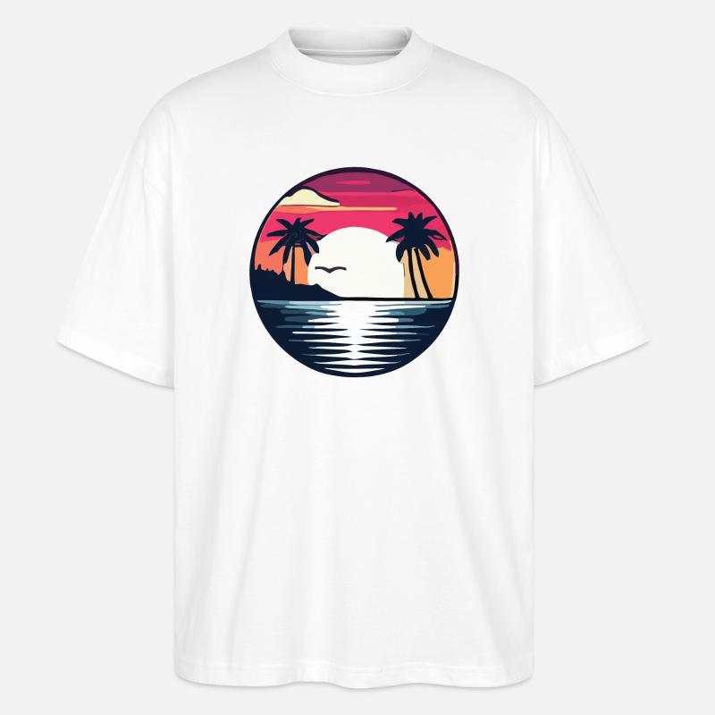 Sommerzeit - Stanley/Stella Oversized Unisex Bio T-Shirt Blaster 2.0 - Weiß