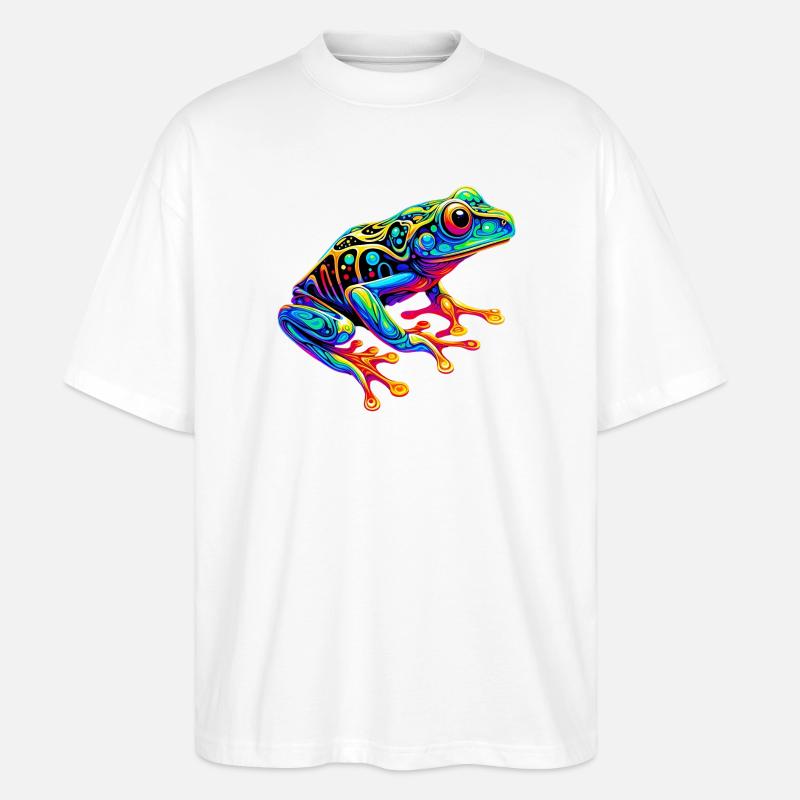 Frosch - Stanley/Stella Oversized Unisex Bio T-Shirt Blaster 2.0 - Weiß