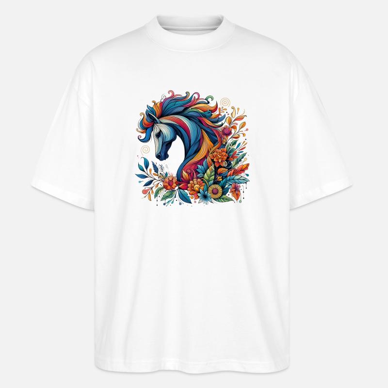 Cheval - T-shirt bio Blaster 2.0 coupe oversize Stanley/Stella Unisexe - blanc