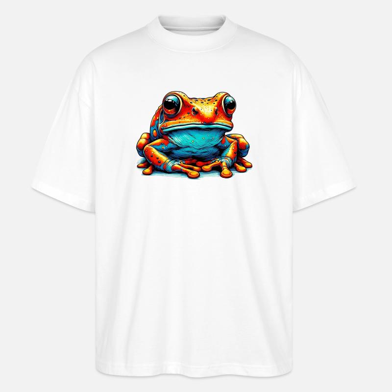 Frosch - Stanley/Stella Oversized Unisex Bio T-Shirt Blaster 2.0 - Weiß