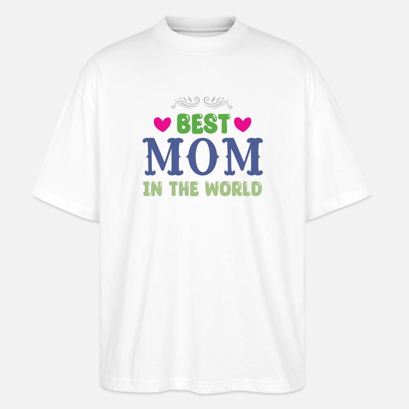 Beste Mama der Welt - Stanley/Stella Oversized Unisex Bio T-Shirt Blaster 2.0 - Weiß
