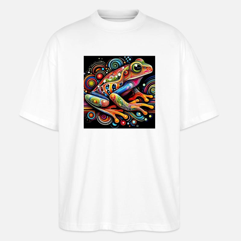 Frosch - Stanley/Stella Oversized Unisex Bio T-Shirt Blaster 2.0 - Weiß