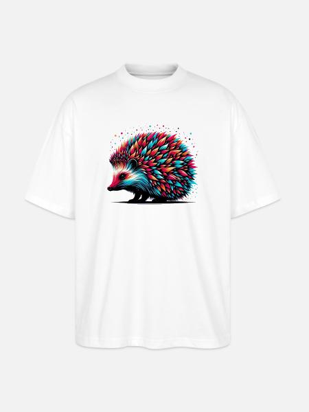 Hérisson - T-shirt bio Blaster 2.0 coupe oversize Stanley/Stella Unisexe - blanc