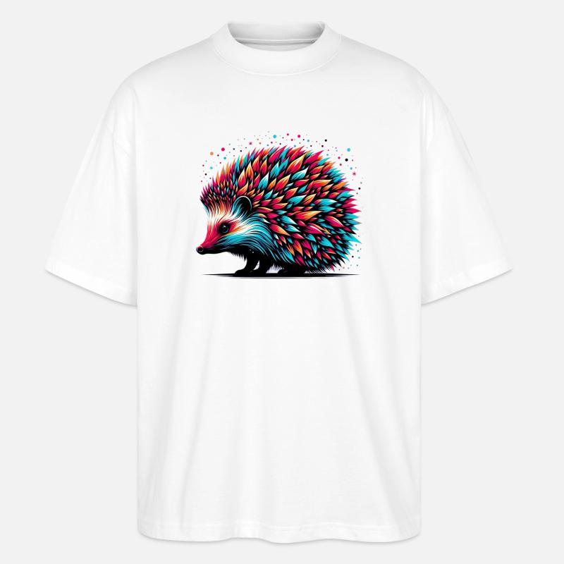 Igel - Stanley/Stella Oversized Unisex Bio T-Shirt Blaster 2.0 - Weiß