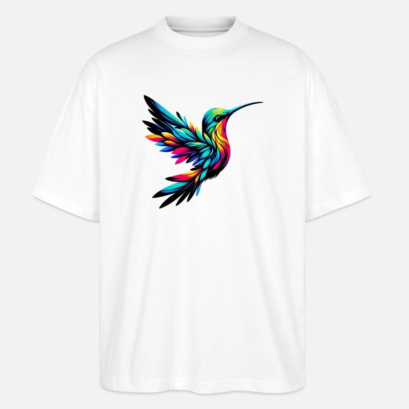 Kolibri - Stanley/Stella Oversized Unisex Bio T-Shirt Blaster 2.0 - Weiß