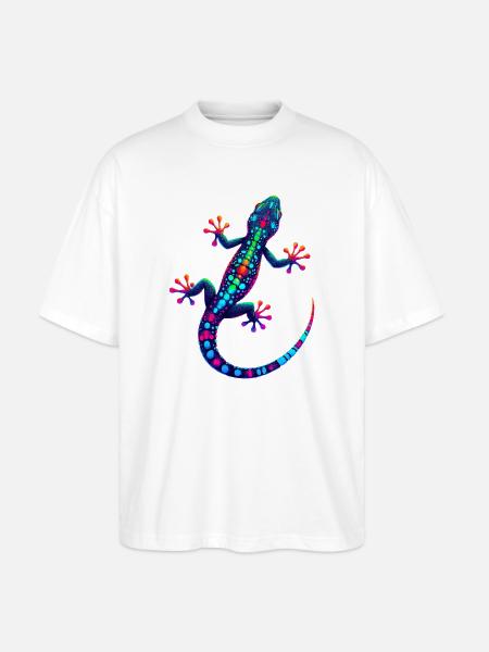 Gecko - Stanley/Stella Oversized Unisex Organic T-shirt Blaster 2.0 - white