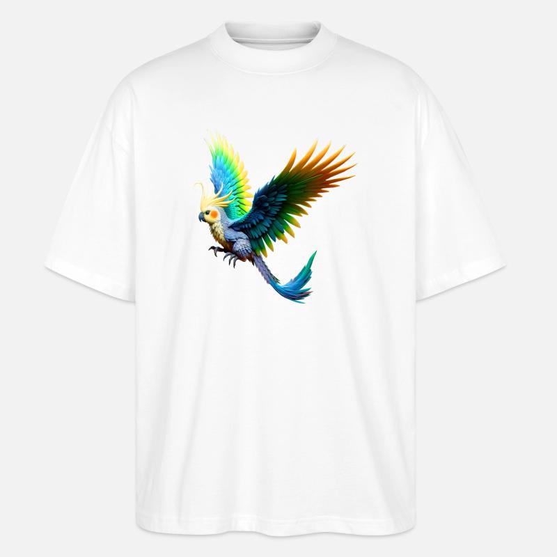 Rainbow Nymph (03) - Stanley/Stella Oversized Unisex Organic T-shirt Blaster 2.0 - white