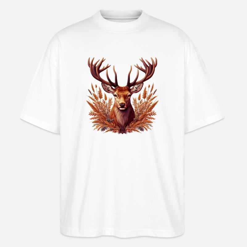 Hirsch - Stanley/Stella Oversized Unisex Bio T-Shirt Blaster 2.0 - Weiß