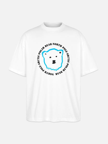 Eisbär 4 - Stanley/Stella Oversized Unisex Bio T-Shirt Blaster 2.0 - Weiß