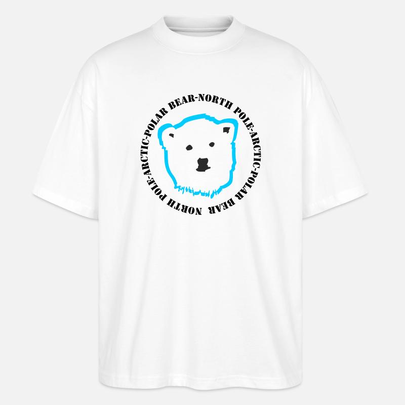 Eisbär 4 - Stanley/Stella Oversized Unisex Bio T-Shirt Blaster 2.0 - Weiß