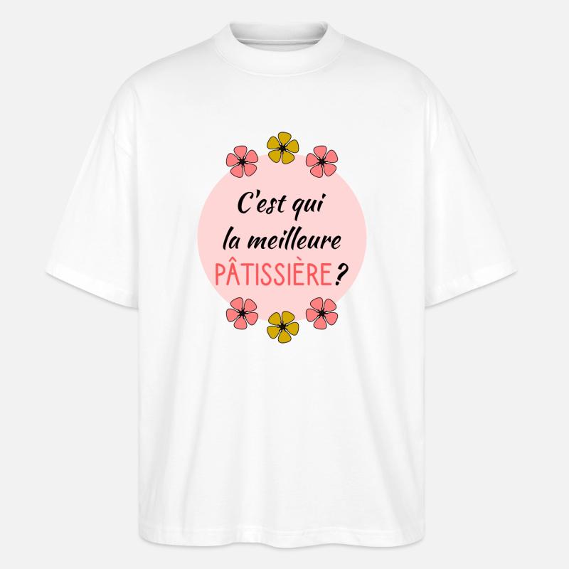 PÂTISSIER - Stanley/Stella Oversized Unisex Bio T-Shirt Blaster 2.0 - Weiß