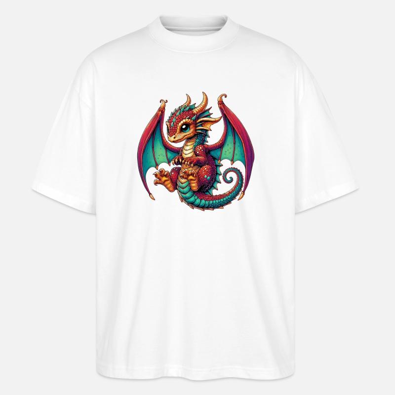 Dragon - Stanley/Stella Oversized Unisex Organic T-shirt Blaster 2.0 - white